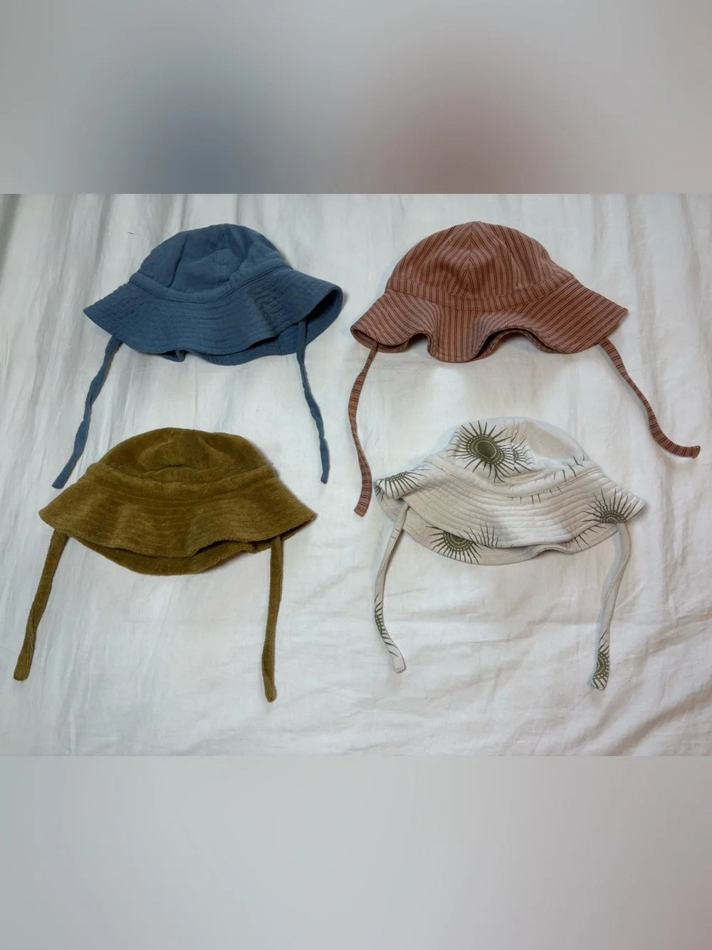 Kate Quinn Baby Sun Hat Bundle | 4 Organic Cotton Hats | Size M | EUC